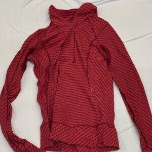 Lululemon Red Striped Half-Zip Pullover – Size 6